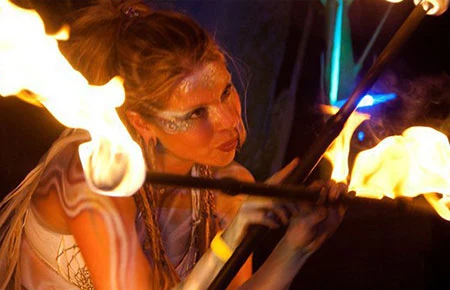 Debby performing at Art Basel, Moksha Art Fair